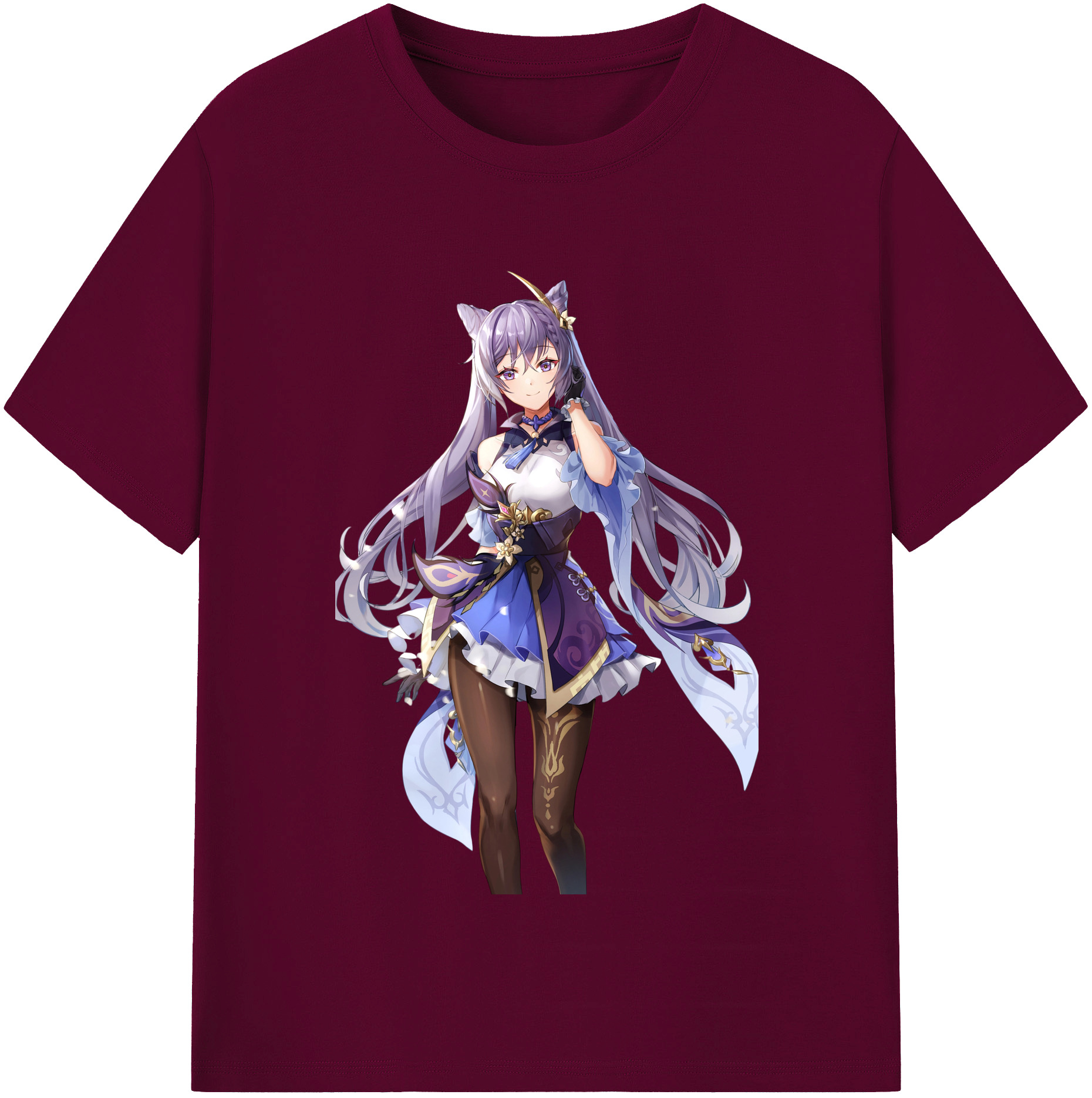 げんし神 刻晴 こくせい genshin Kokusei レディースカジュアルプリントTシャツ（綿100％）